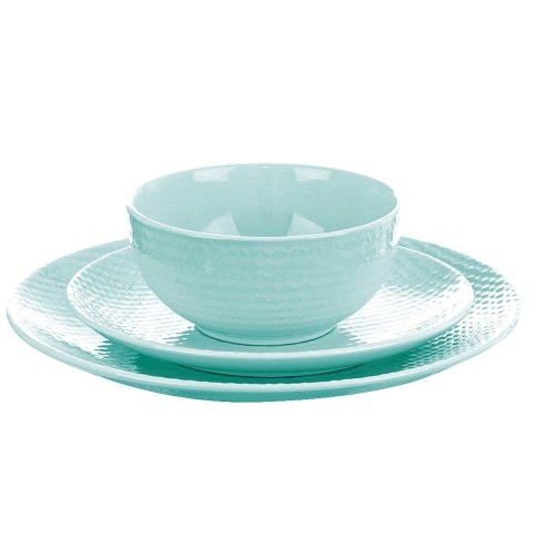 Talerz Deserowy Ceramiczny Zielony RELIEF 21 cm ORION Pastelowy
