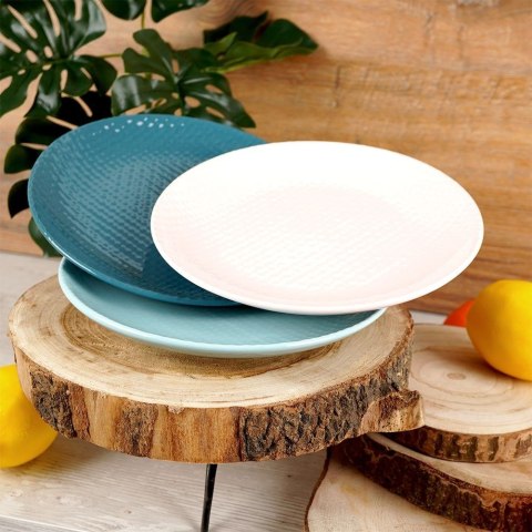 Talerz Deserowy Ceramiczny Zielony RELIEF 21 cm ORION Pastelowy