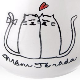 Kubek Ceramiczny Koty 300 ml ORION Łatwy w Czyszczeniu i Pojemny