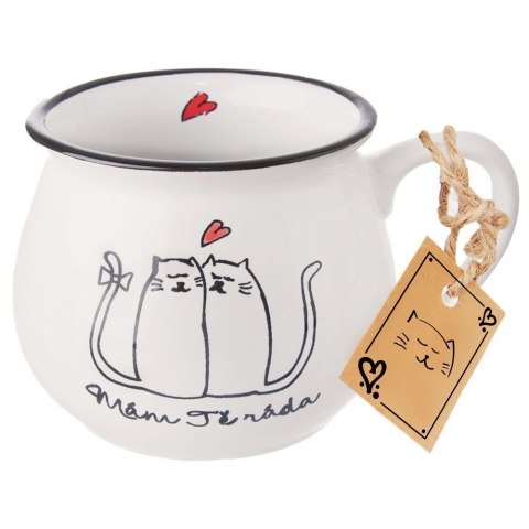 Kubek Ceramiczny Koty 300 ml ORION Łatwy w Czyszczeniu i Pojemny