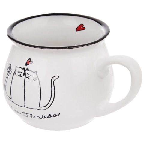 Kubek Ceramiczny Koty 300 ml ORION Łatwy w Czyszczeniu i Pojemny