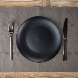 Talerz ceramiczny czarny obiadowy płytki na obiad SOHO 26,5 cm
