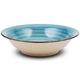 Talerz ceramiczny obiadowy głęboki na zupę FADED BLUE 22 cm