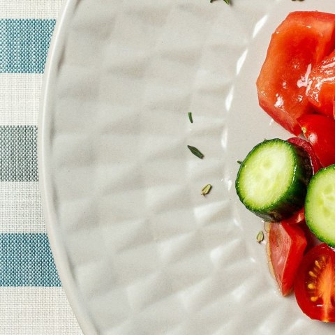 Talerz Deserowy Ceramiczny Szary NAVA SOHO 20 cm Tłoczenia Zmywarka