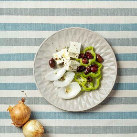 Talerz Deserowy Ceramiczny Szary NAVA SOHO 20 cm Tłoczenia Zmywarka