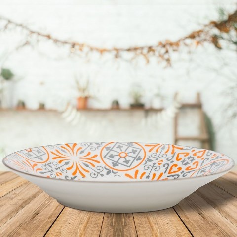 Talerz Obiadowy Głęboki Porcelanowy 650 ml NAVA MAIOLICA Wzór