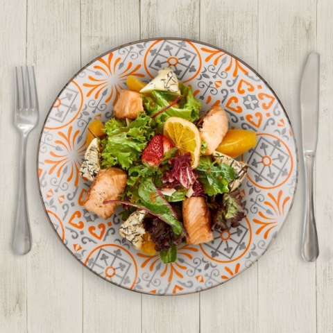 Talerz Obiadowy Głęboki Porcelanowy 650 ml NAVA MAIOLICA Wzór