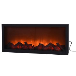 Kominek Elektryczny Ogień Ognisko LED Metalowy Czarny Solidny ORION 57x25cm
