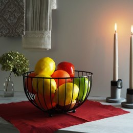 Koszyk na owoce i warzywa kosz metalowy czarny miska loft 25 cm