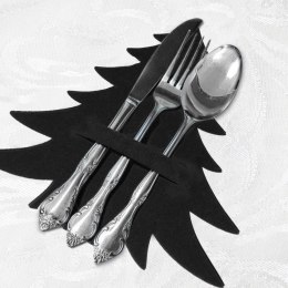 Zestaw 4 Pokrowce Etui na Sztućce Filc VILDE Świąteczna Choinka