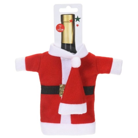 Pokrowiec na Wino Świąteczny Mikołaj Ubranko Dekoracja Prezent ORION