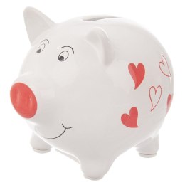 Skarbonka ceramiczna świnka rozbijana serce 10 cm