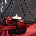 Świecznik choinka na tealight metalowy podstawka pod świeczkę czarny loft święta 55 cm