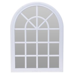 Lustro okno w białej ramie ozdobne vintage retro białe 60x45x2,5 cm