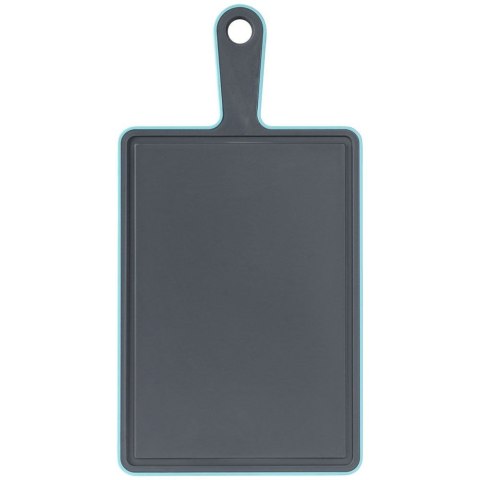 Deska Plastikowa ORION 36,5x19 cm Szara z Rowkiem i Uchem do Krojenia