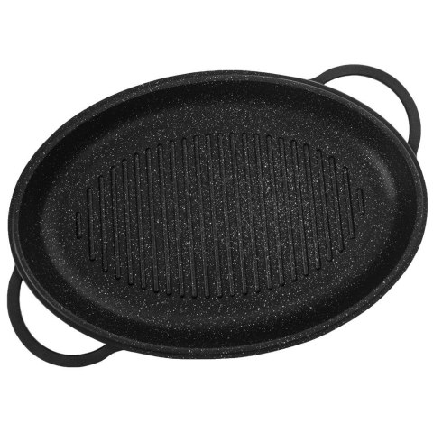 Patelnia Grillowa Granitowa 43 x 28 x 6 cm ORION z Dozownikiem Pokrywa