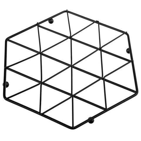 Podstawka pod Garnek Metalowa RADKA 22,5 cm ORION Czarna Sześciokąt