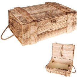 Skrzynka drewniana zamykana pojemnik kuferek opakowanie pudełko na prezent prezentowe