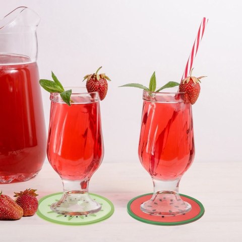 Podstawki pod Kubek Owoce PVC Zestaw 6 szt. 8,5 cm EXCELLENT HOUSEWARE