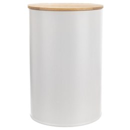 Pojemnik Metalowy 800 ml ORION Bambusowa Pokrywka Szczelny 12,5 x 9,5 cm