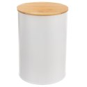 Pojemnik Metalowy 800 ml ORION Bambusowa Pokrywka Szczelny 12,5 x 9,5 cm