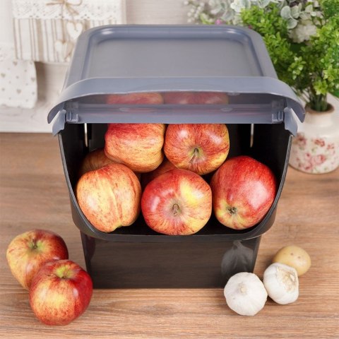 Pojemnik na Warzywa Piętrowany 13 L VILDE z Klapą Zmywarka 34 x 27,5 cm