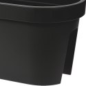 Kwietnik Balkonowy VILDE 59 x 25,5 cm Doniczka Wisząca Plastikowa Czarna