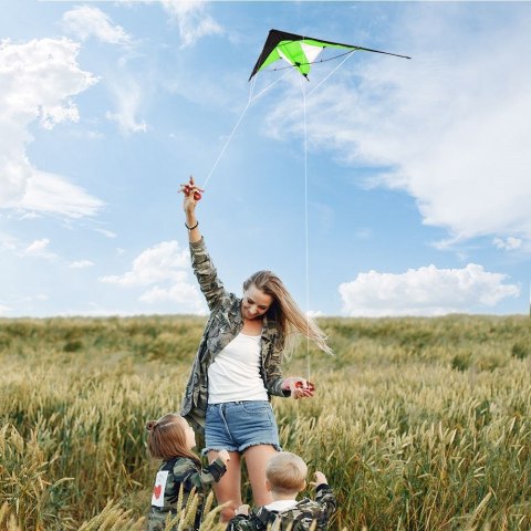 Latawiec akrobacyjny zielony 120x50 cm