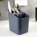 Ociekacz na Sztućce 14 x 11 x 16 cm Tworzywo Szary do Zmywarki VILDE