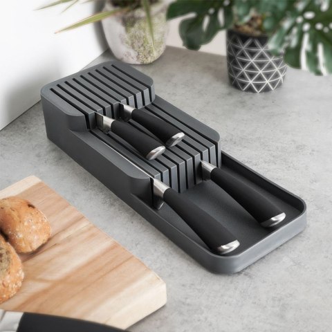 Organizer na Noże do Szuflady 39 x 14,5 x 7,5 cm VILDE Szary na 18 Noży