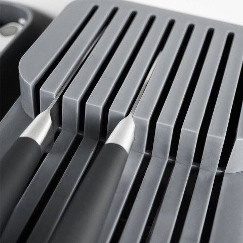 Organizer na Noże do Szuflady 39 x 14,5 x 7,5 cm VILDE Szary na 18 Noży