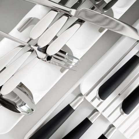 Wkład na Sztućce do Szuflady VILDE Biały 5 Przegród 39 x 11,5 cm