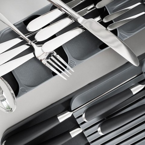 Wkład na Sztućce do Szuflady VILDE Szary 5 Przegród 39 x 11,5 cm