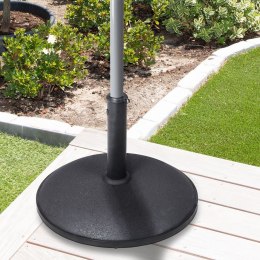 Podstawa betonowa do parasola ogrodowego ciężka czarny stojak na parasol 25 kg 50 cm