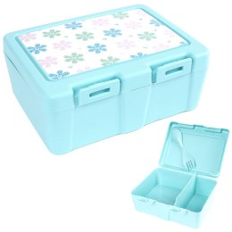 Pojemnik Lunchbox Dzielony Zestaw Sztućce 1 L ORION z Klipsami 18 x 14 cm
