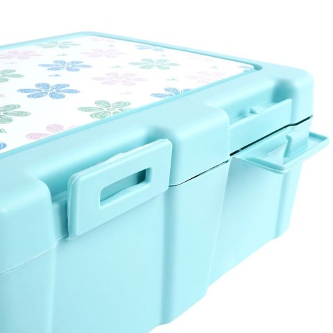 Pojemnik Lunchbox Dzielony Zestaw Sztućce 1 L ORION z Klipsami 18 x 14 cm