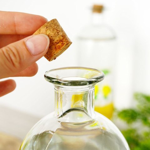 Butelka na Lemoniadę VILDE Szklana 1 L Zamykana na Korek Cytryna