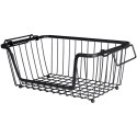 Koszyk na Owoce i Warzywa Metalowy Czarny VILDE Uniwersalny