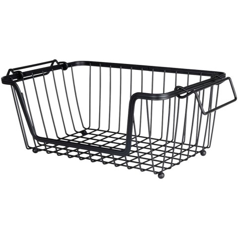 Koszyk na Owoce i Warzywa Metalowy Czarny VILDE Uniwersalny