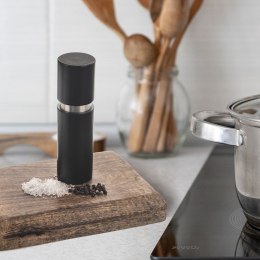 Młynek ręczny do mielenia pieprzu soli przypraw drewniany czarny BLACK 15,5 cm