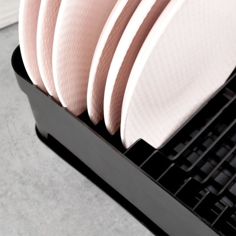 Suszarka do Naczyń na Talerze Sztućce Pojemna Czarna VILDE 40 x 31 x 12 cm