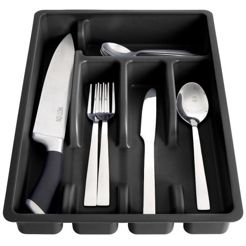 Wkład na Sztućce do Szuflady VILDE Czarny 5 Przegród 36 x 25,5 cm