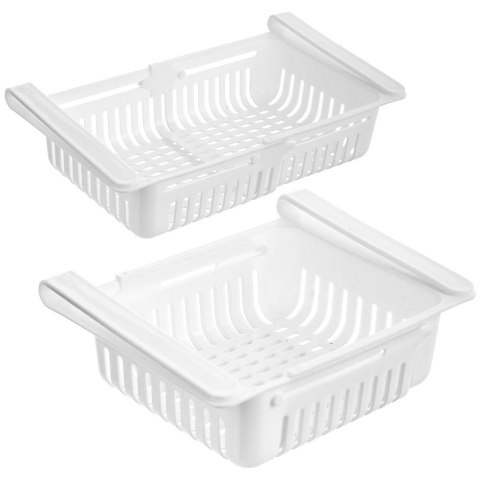 Organizer do Lodówki Podpółkowy Rozsuwany 21-28,7 cm ORION Biały Wytrzymały