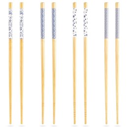 Pałeczki do Sushi Bambusowe 8 szt 24 cm EXCELLENT HOUSEWARE Dekorowane