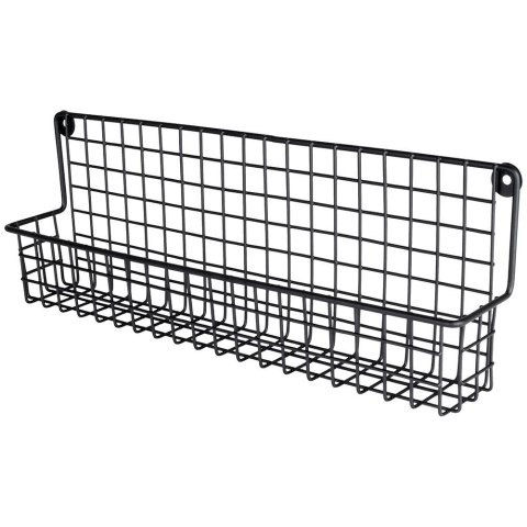 Półka na Przyprawy Metalowa Wisząca Loft Czarna Solidna ORION 9,5x6,5x14 cm