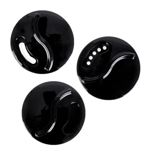 Solniczka Pieprzniczka Szklana Czarna Biała Zakrętka 75 ml EH