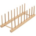 Stojak Organizer na Pokrywki Talerze Drewniany 8 szt. 35,5 cm ORION