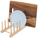 Stojak Organizer na Pokrywki Talerze Drewniany 8 szt. 35,5 cm ORION