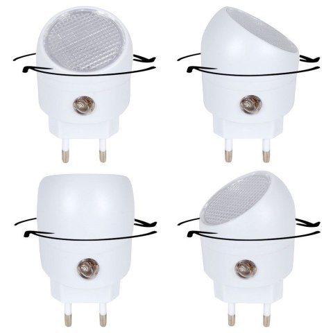 Lampka Nocna led do Kontaktu z Czujnikiem Zmierzchu 8 cm ORION Biała