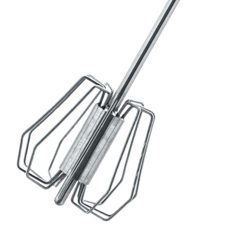 Trzepaczka Obrotowa Ręczna do Spieniania Mleka ORION 36 cm Stalowa